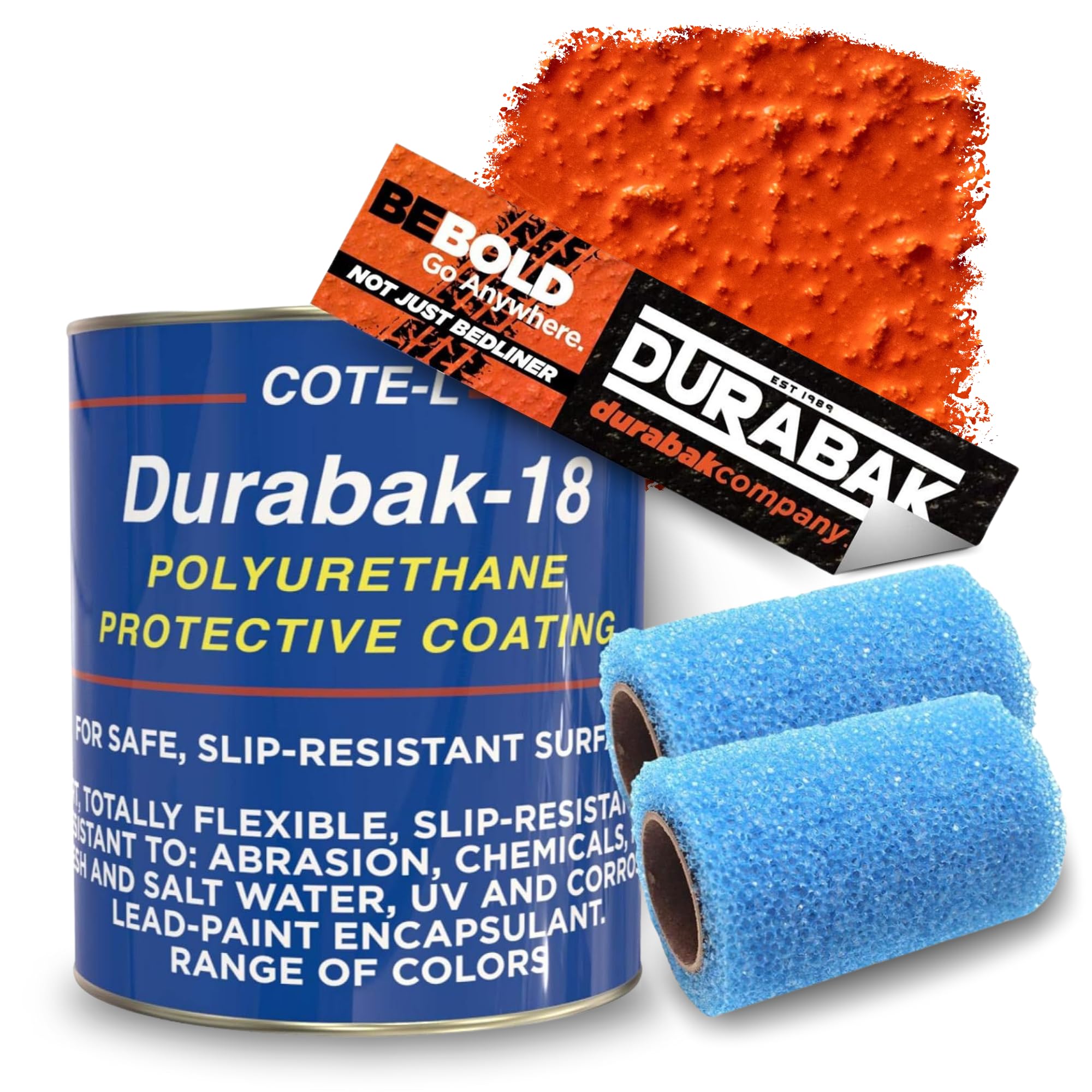 Durabak-18 Textured Truck Bed Liner Gallon Kit - Roll On Coating | Diy Custom Coat For Bedliner And Undercoating, Auto Body, Aut