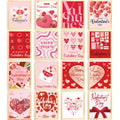 Colarr 16 Pcs Valentine Day Wall Art Prints Romantic Red Pink Love Heart Posters Decorative Sweet Art Poster for Valentines Wedd