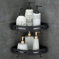 Dinaco SelfAdhesive Aluminium Bathroom Corner Shelf Rack Bathroom Corner Organizer Stand Bathroom Organisers Storage Racks Bath