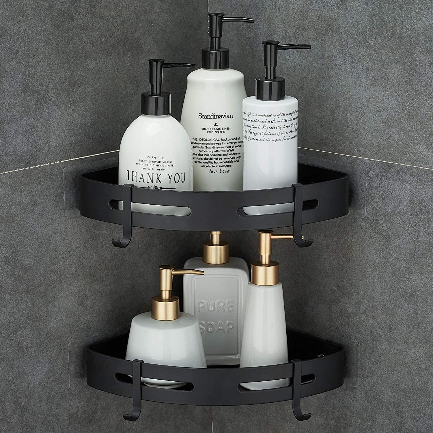 Dinaco SelfAdhesive Aluminium Bathroom Corner Shelf Rack Bathroom Corner Organizer Stand Bathroom Organisers Storage Racks Bath