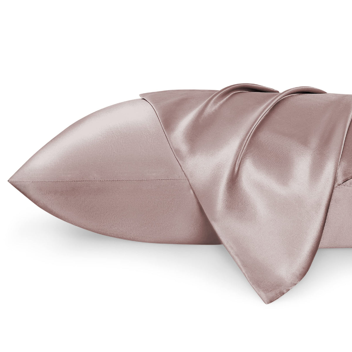 Bedsure Satin Pillowcases Standard Set Of 2 - Dusty Rose Silk Pillow Cases For Hair And Skin 20X26 Inches, Satin Pillow Covers 2