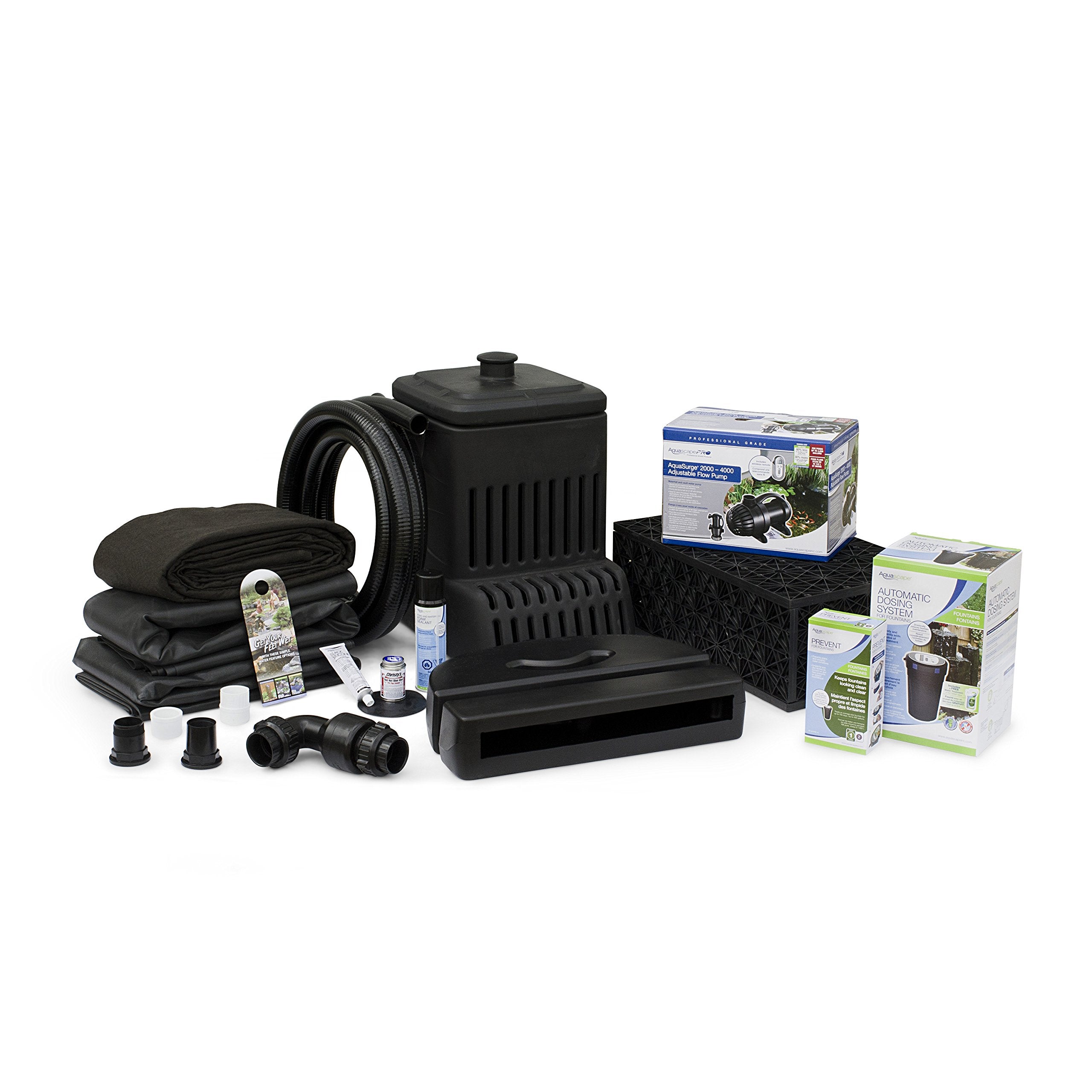 Aquascape 53038 Complete Waterfall Kit With 6 Feet Stream, Medium, Black