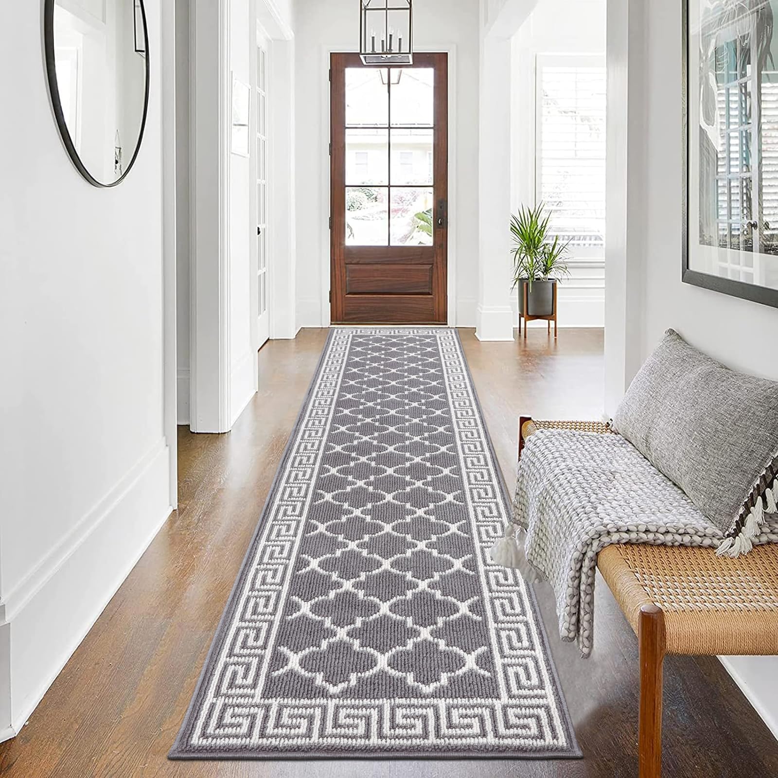 Pauwer Hallway Runner Rug 2x8 Washable Kitchen Runner Rugs Non Slip Entryway Rug Long Door Mat Indoor Entrance Absorbent Laund