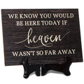 We Know You Would Be Here Today Wooden Wedding Memorial Plaques for Loved Ones Lost in Memory, Table Wedding Sign for Home (Clas
