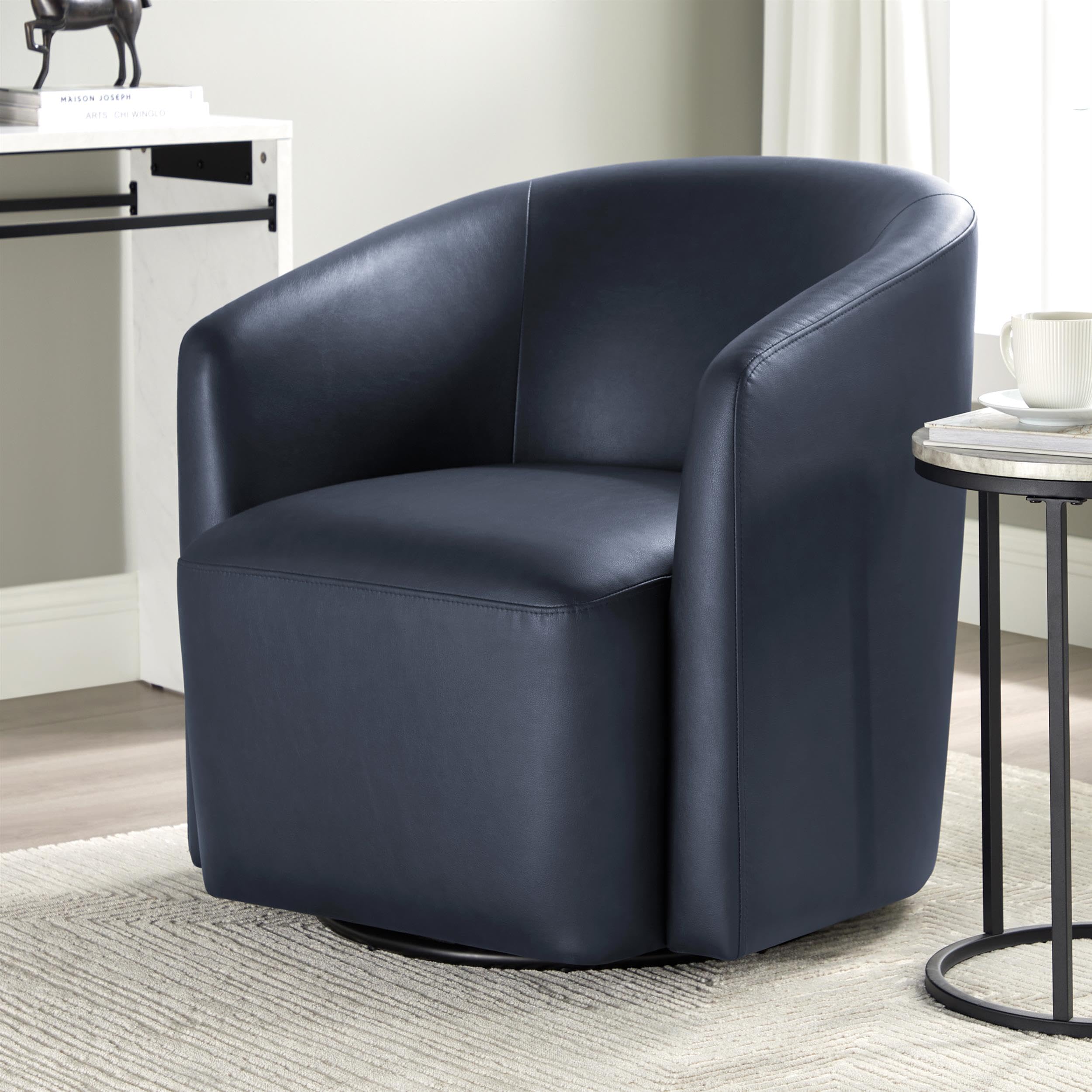 Comfort Pointe Amhurst Swivel Barrel Chair - Thumbnail 4