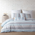 Levtex Home - Santander Comforter Set - Full/Queen Comforter + Two Standard Pillow Cases - Grey, Chambray, Blue, White - Jacquar