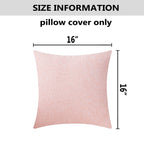 Home Brilliant Pillow Covers 16X16 2 Pack Throw Pillow Covers Linen Decorative Pillows Cover For Couch, 40Cm X 40Cm, Baby Pink