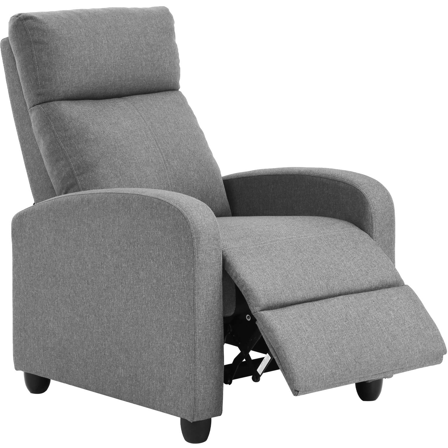 Recliner Chair for Living Room Home Theater Seating Single Reclining Sofa Lounge with Padded Seat Backrest (Grey)