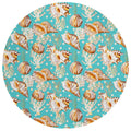 Addison Rugs Harpswell Ahp38 Blue 8' X 8' Indoor Outdoor Round Rug, Easy Clean, Machine Washable, Non Shedding, Bedroom, Living Room, Dining Room, Kitchen, Patio Rug Rug