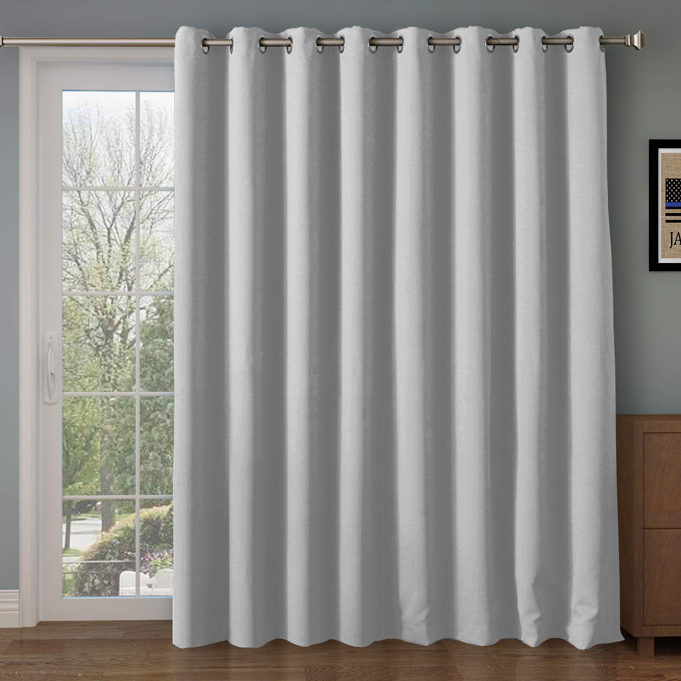 RHF Wide Thermal Blackout Patio Door Curtain Panel, Sliding Door Insulated Curtains,Thermal Curtains,Grommet Curtains, Curtains 