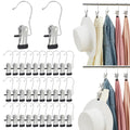TWINKLEMON 200PCS Boot Hangers Clips for Closet Stainless Steel Clothes Hooks Clip Laundry Hooks Clothes Pins Hanging Clips Port