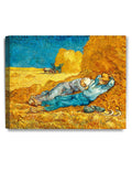 DECORARTS - Noon: Rest from Work, Vincent Van Gogh Art Reproduction. Giclee Canvas Prints Wall Art for Home Decor 20x16, Depth 1