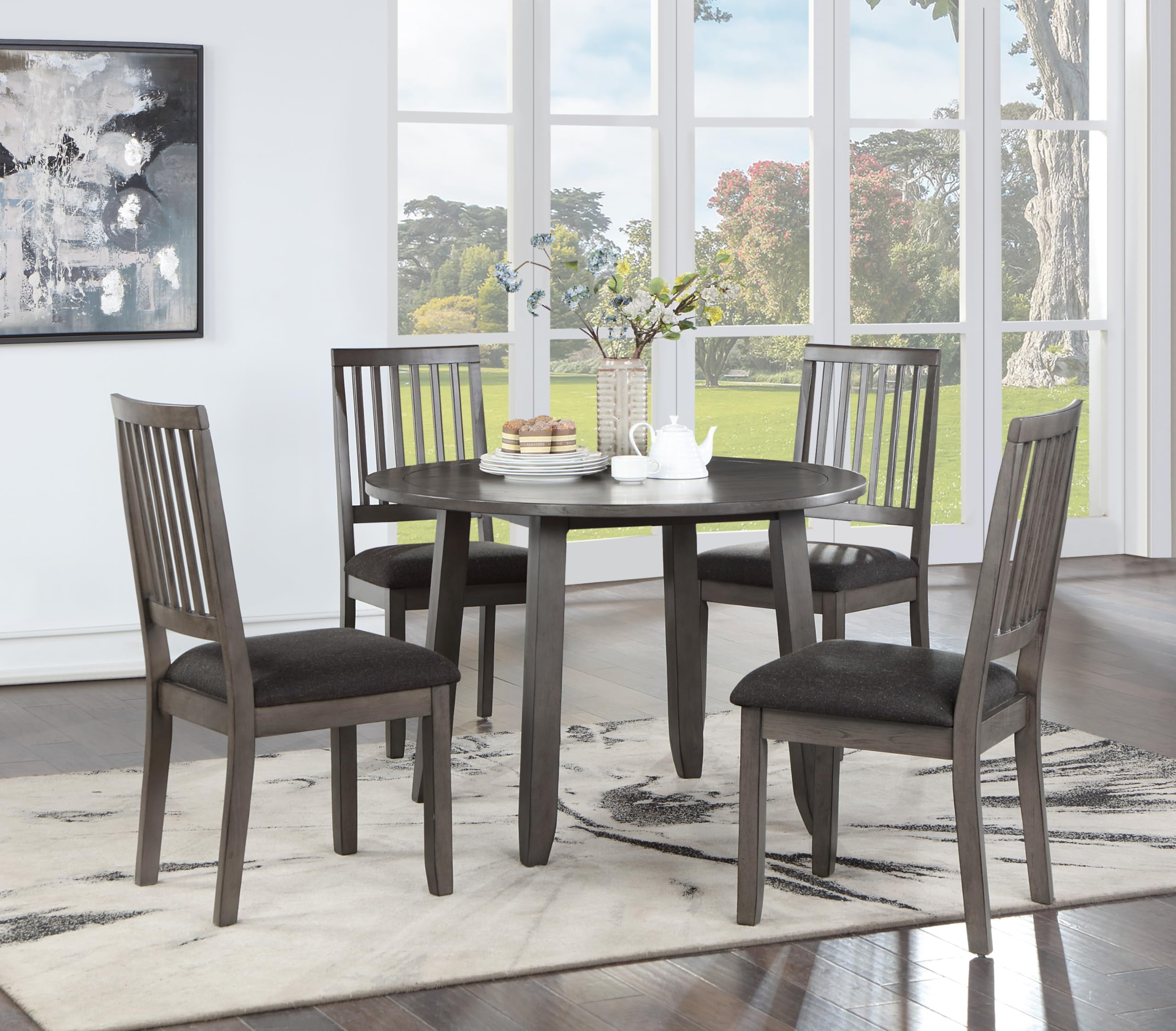 Steve Silver Furniture Yorktown 5PC Grey Dining Set