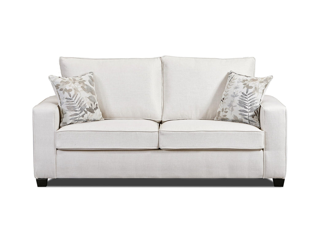 American Furniture Classics Relay Linen Sleeper with Two Throw Pillows Sofas, Soft Washed Cream Tweed