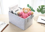 Minoisome Collapsible Storage Basket With Carry Handles Felt Fabric Storage Bin Durable Organizer For Gift Toys Shoes Clothes To