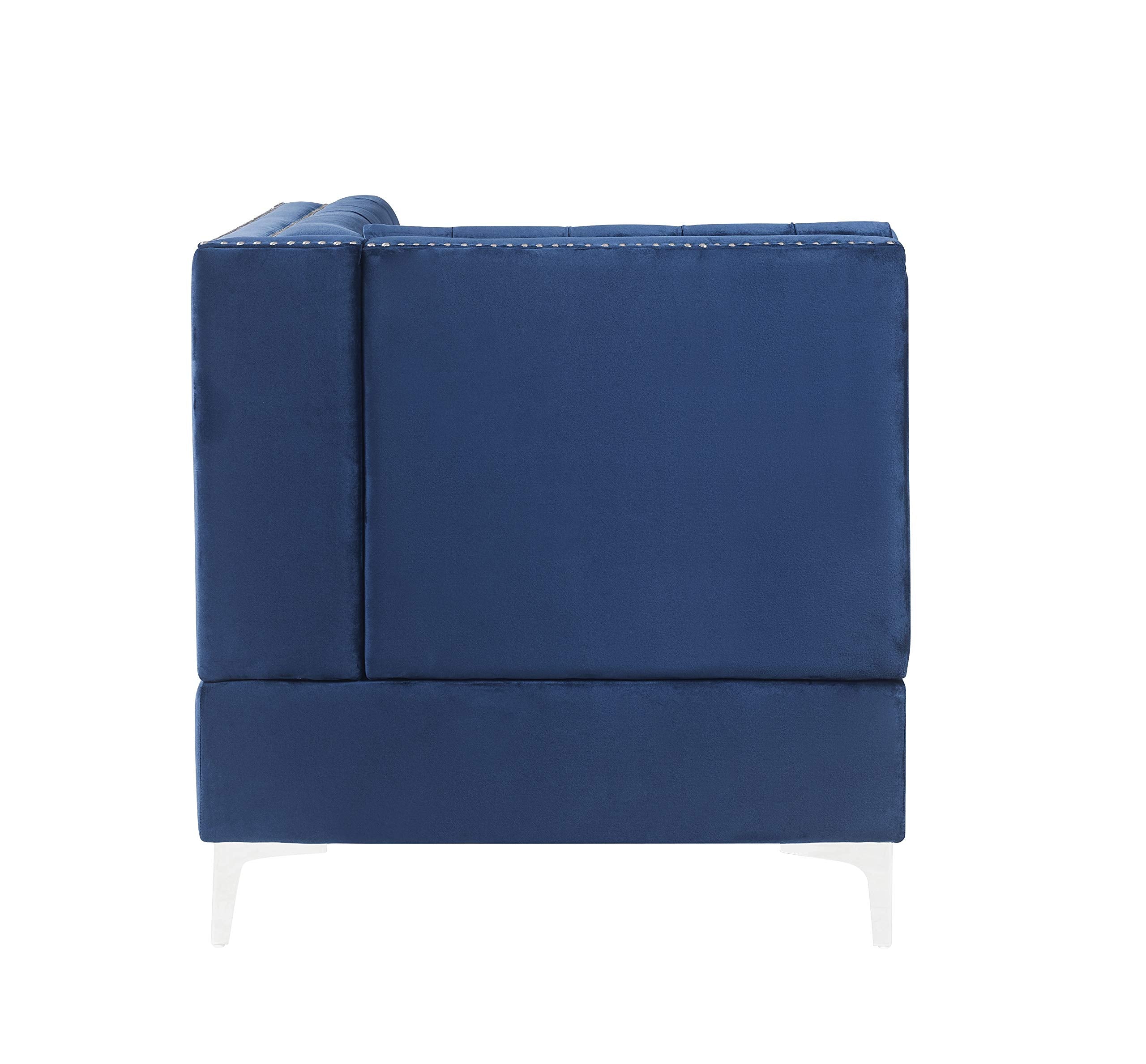 Acme Furniture Jaszira Modular - Wedge in Blue Velvet