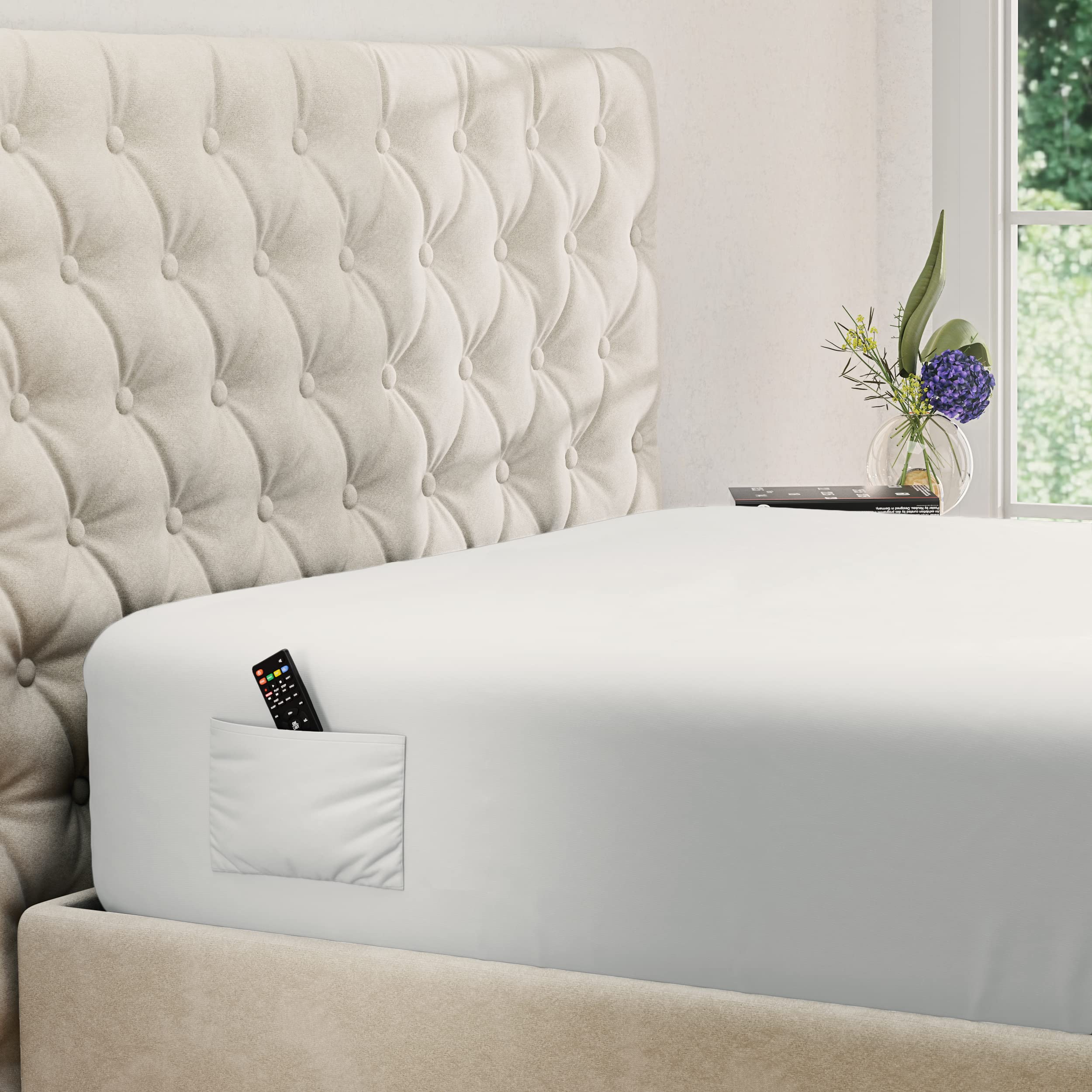 Dreamcare Twin Xl Fitted Sheet - Extra Deep Pocket Fitted Sheet - Fits Up To 21 Inch Mattress - Deep Pocket Twin Xl Sheets - Hot