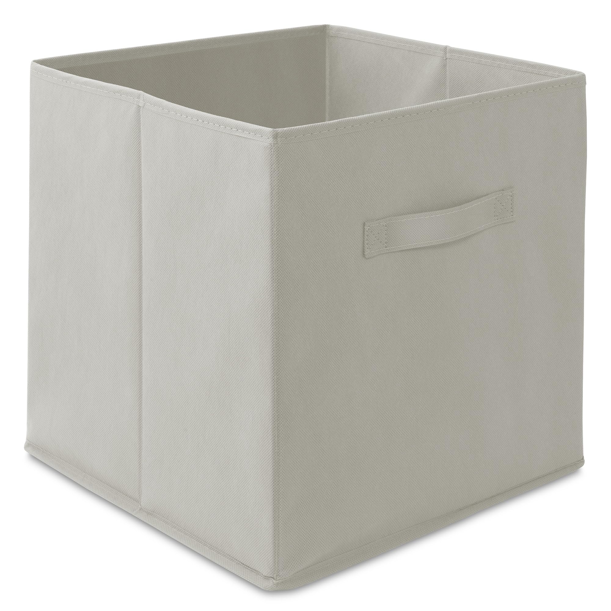 Casafield Set Of 6 Collapsible Fabric Cube Storage Bins, Light Gray - 13'' Foldable Cloth Baskets For Shelves, Cubby Organizers