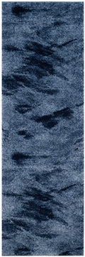 SAFAVIEH Retro Collection 23 x 7 Light Blue / Blue RET2891 Modern Abstract Non-Shedding Living Room Bedroom Runner Rug