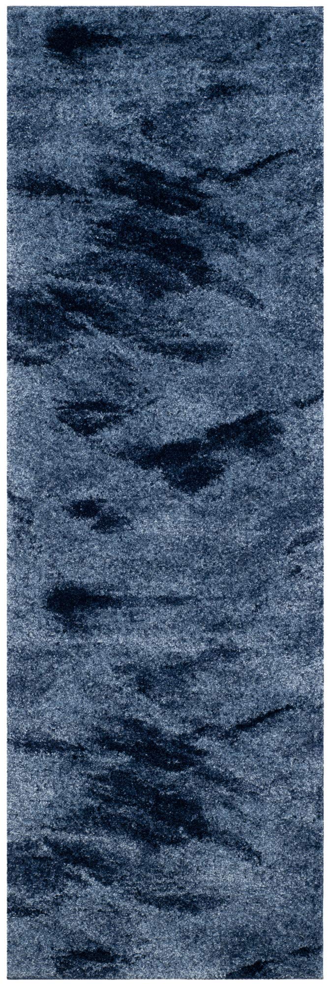 SAFAVIEH Retro Collection 23 x 7 Light Blue / Blue RET2891 Modern Abstract Non-Shedding Living Room Bedroom Runner Rug