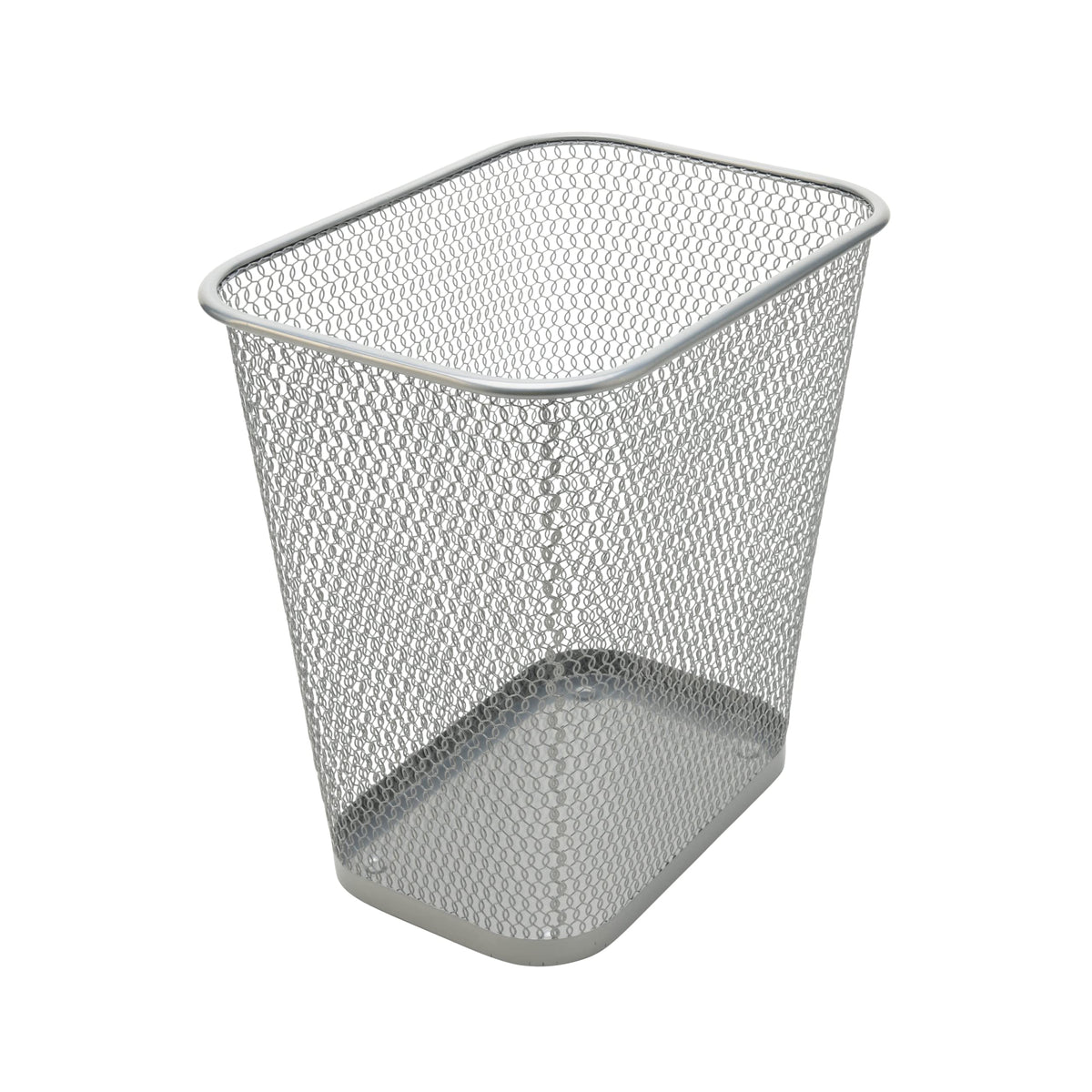 YBM Home Wire Steel Mesh Trash Can  3.5Gallon Waste Basket for Under Desk, Office, Home, Bathroom, Laundry Room  Rectangle Me