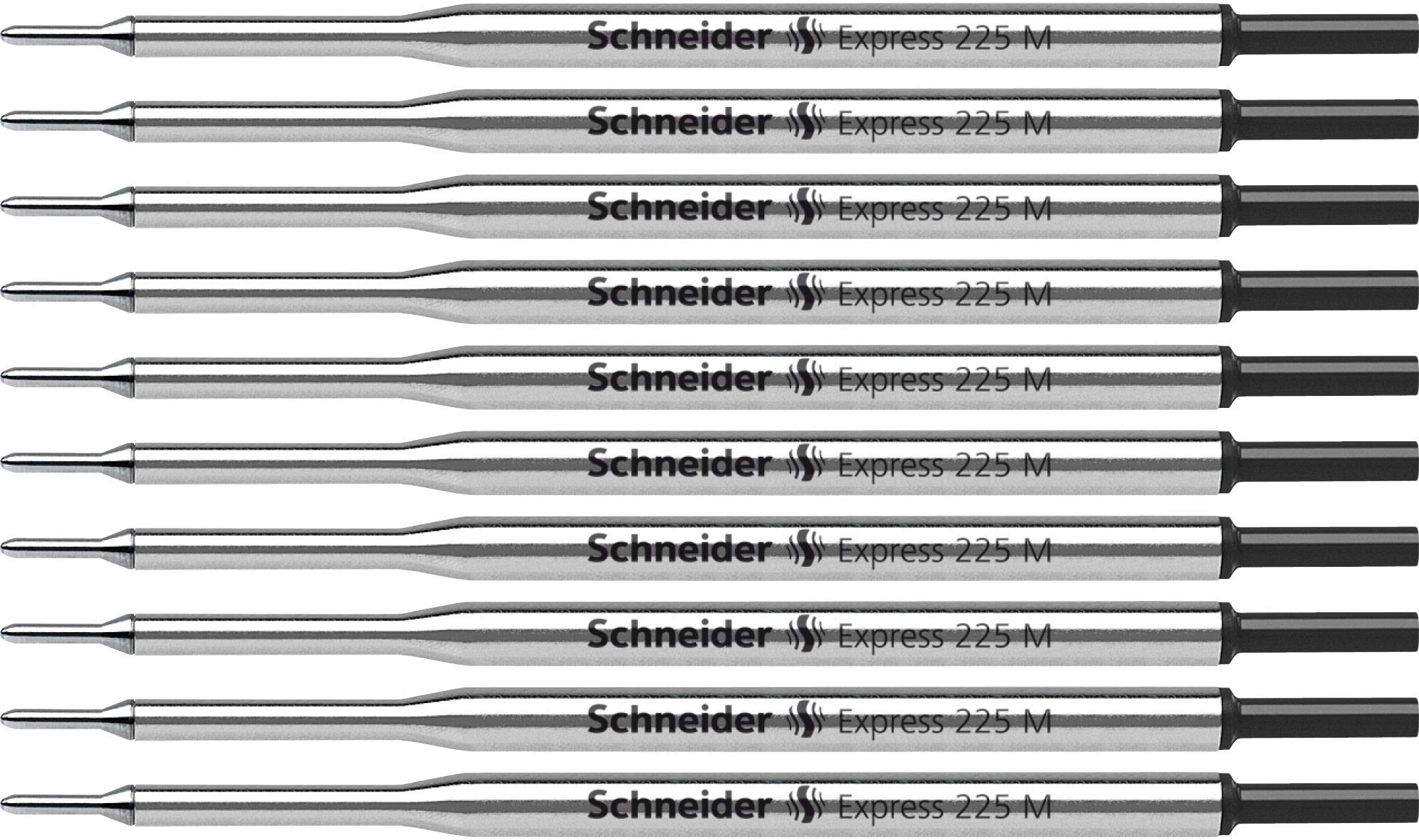 Schneider Express 225 M Large-Capacity Refill For Ballpoint Pen Black Iso 12757-2 G1 Pack Of 10