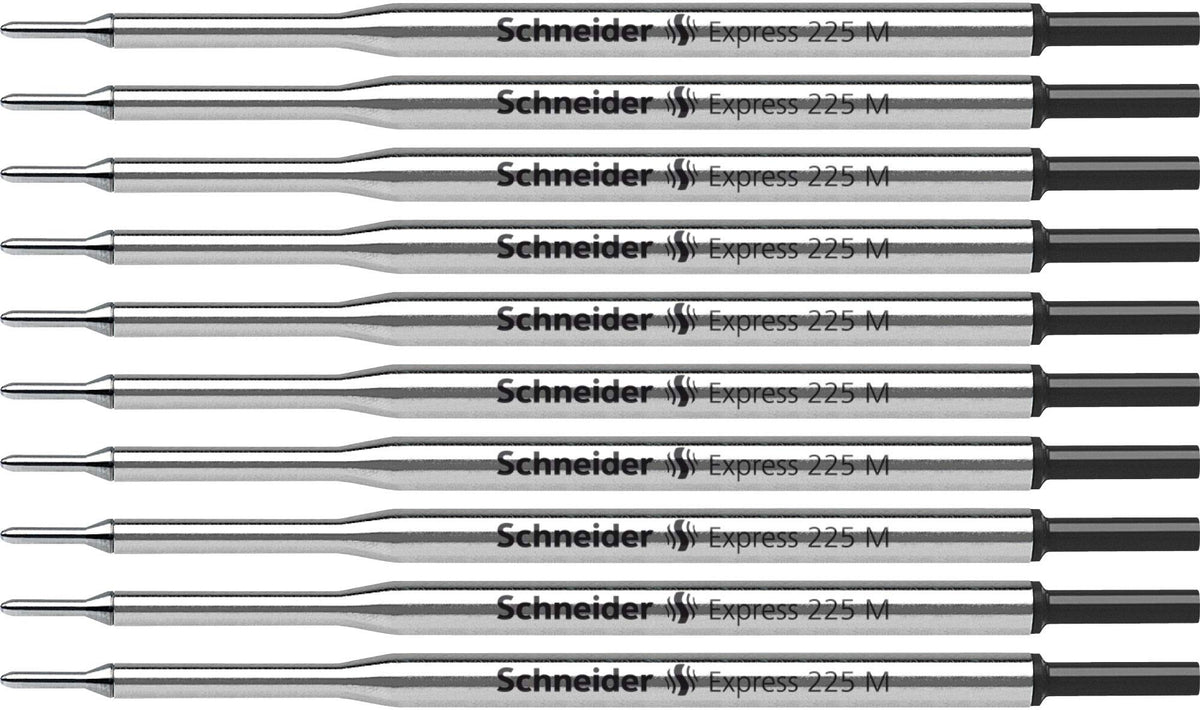 Schneider Express 225 M Large-Capacity Refill For Ballpoint Pen Black Iso 12757-2 G1 Pack Of 10