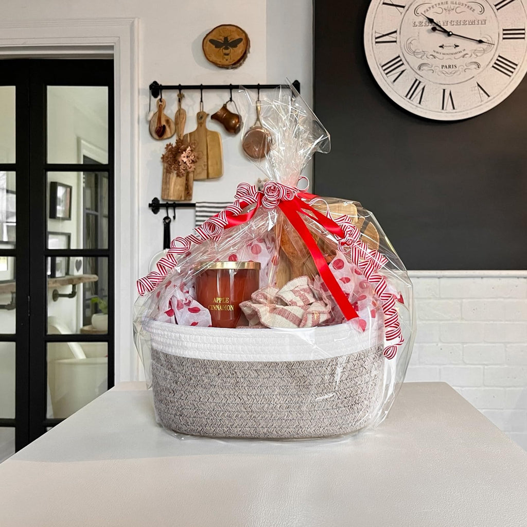 Goodpick Small Woven Basket, Basket For Organizing, Dog Basket, Storage Basket With Handles, Gift Basket Cute Basket For Decor 1