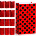 28 Pack Ladybug Party Bags Ladybug Treat Paper Bags Red Black Polka Dots Ladybug Bags Ladybug Party Candy Bag for Baby Shower or