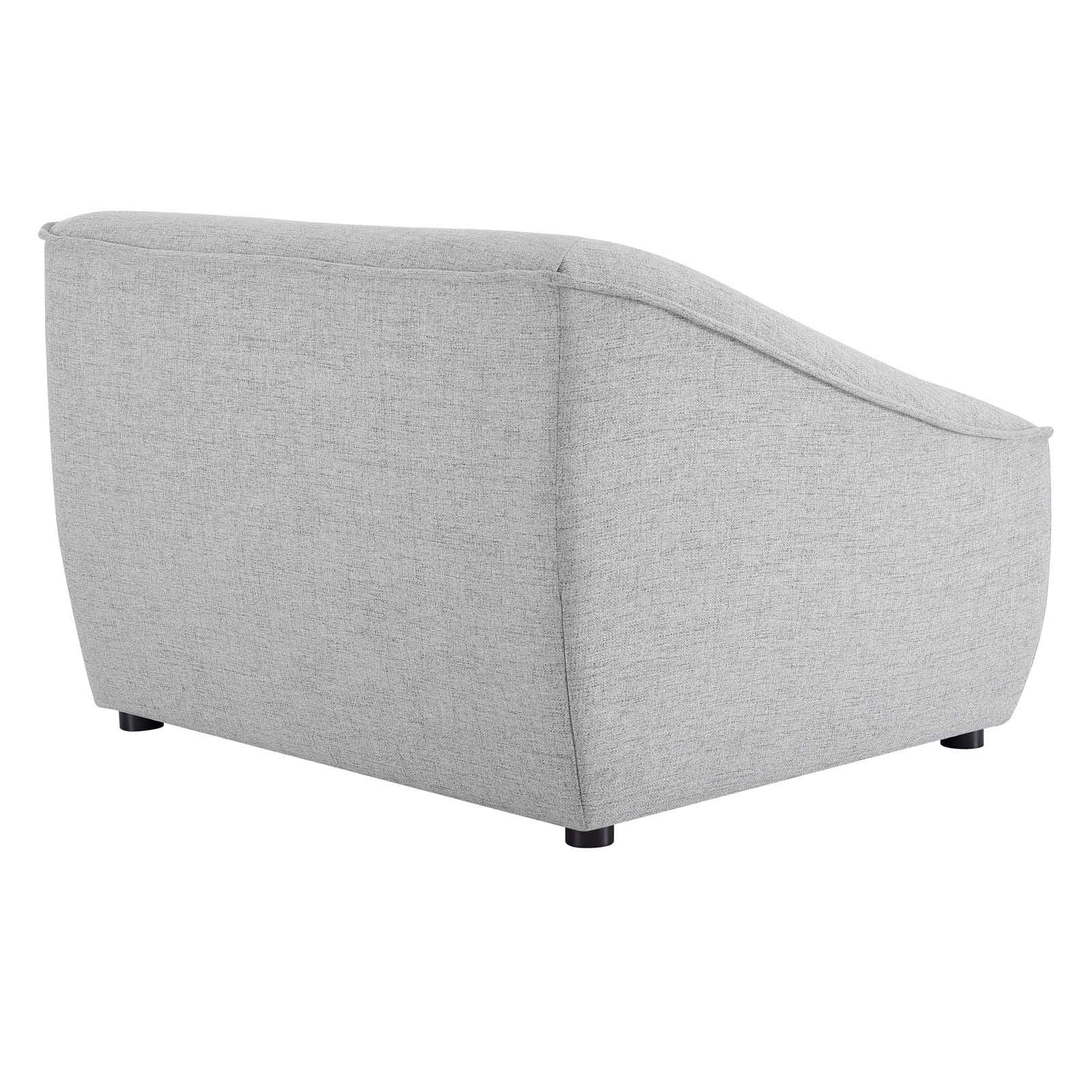 Modway Comprise Fabric Upholstered Sectional, Left-Arm Chair, Light Gray