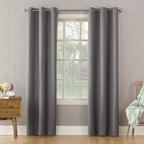 Sun Zero Becca Energy Efficient Grommet Curtain Panel, 40'' x 84'', Gray