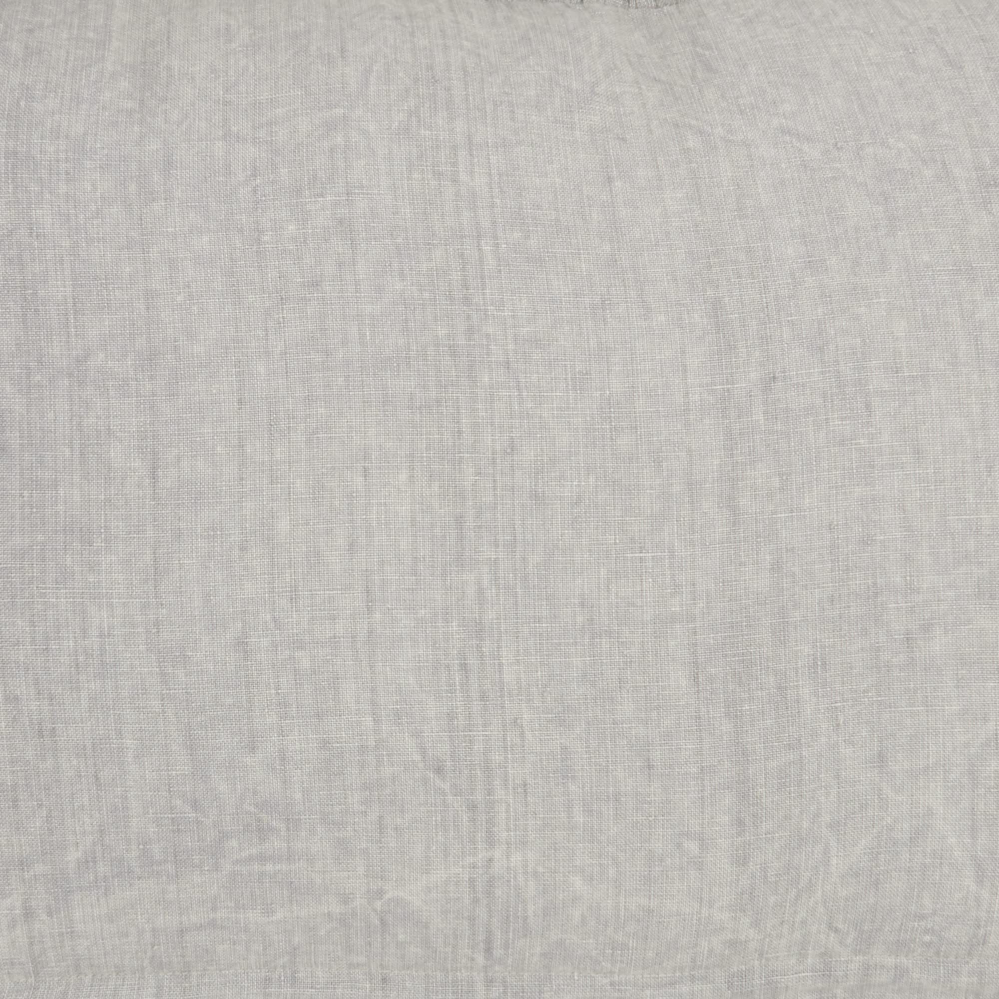 HomeRoots Grey Linen Dainty Ruffle Edged Light Gray Lumbar Pillow