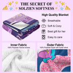 Solzien 1 Year Old Girl Birthday Gift Blanket 50''X40'', Gifts For 1/One Year Old Girl, One Year Old Girl Birthday Gifts, 1St Bi