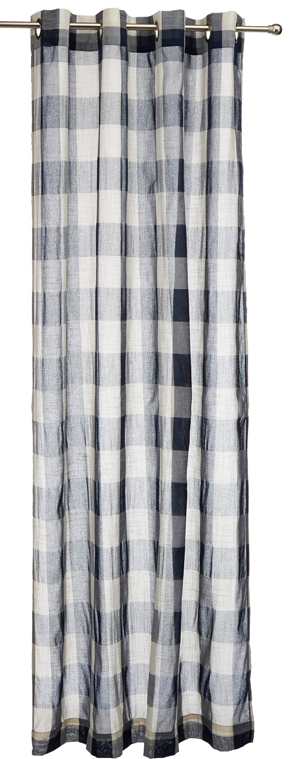 Lorraine Home Fashions 09570-84-00220 NAVY Courtyard Grommet Window Curtain Panel, Navy, 53 X 84