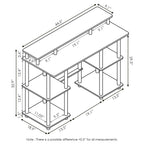 FURINNO Turn-N-Tube computer Desk, Espresso