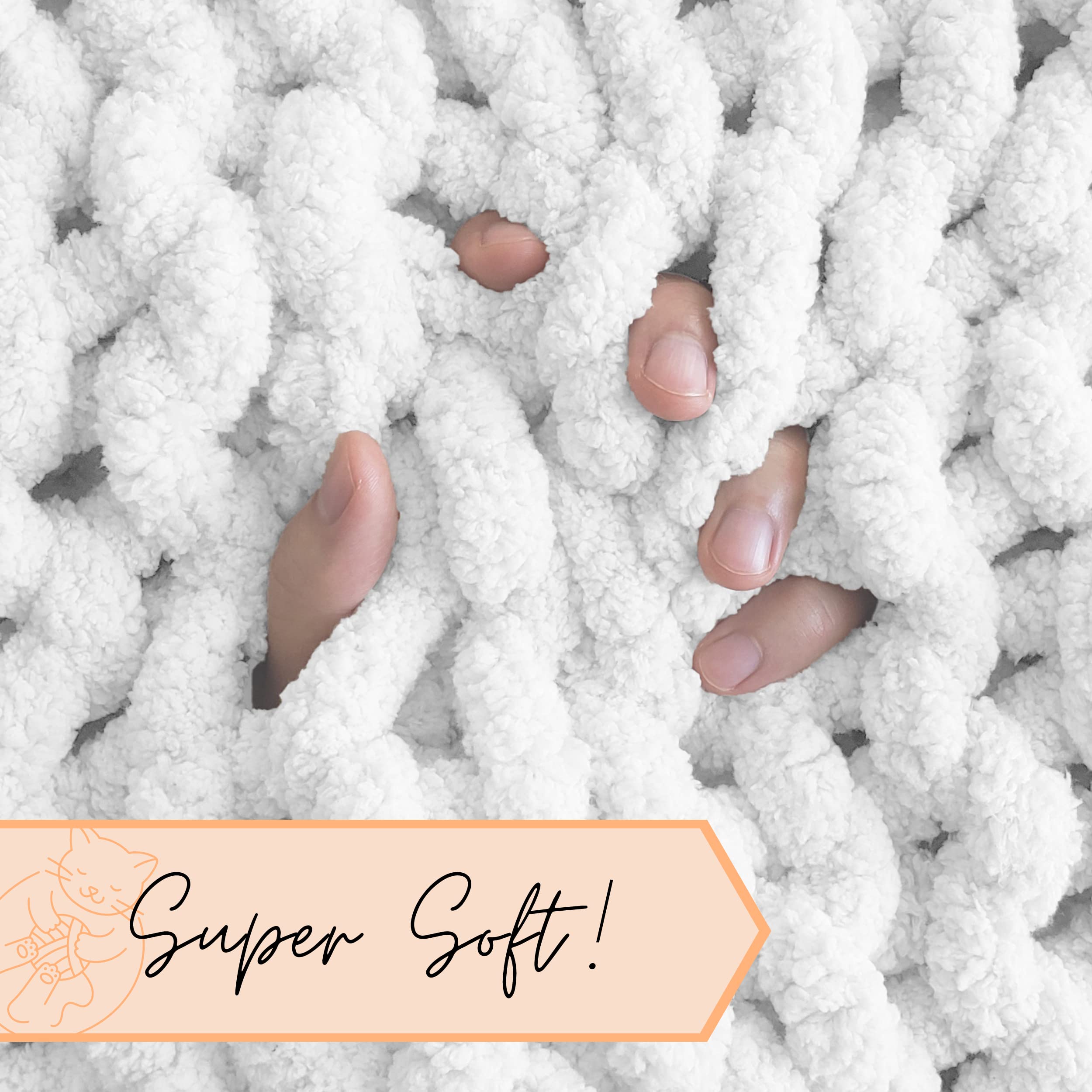 Adyrescia Chunky Knit Blanket Throw | 100% Hand Knit With Jumbo Chenille Yarn (50''X60'', Caramel Brown)