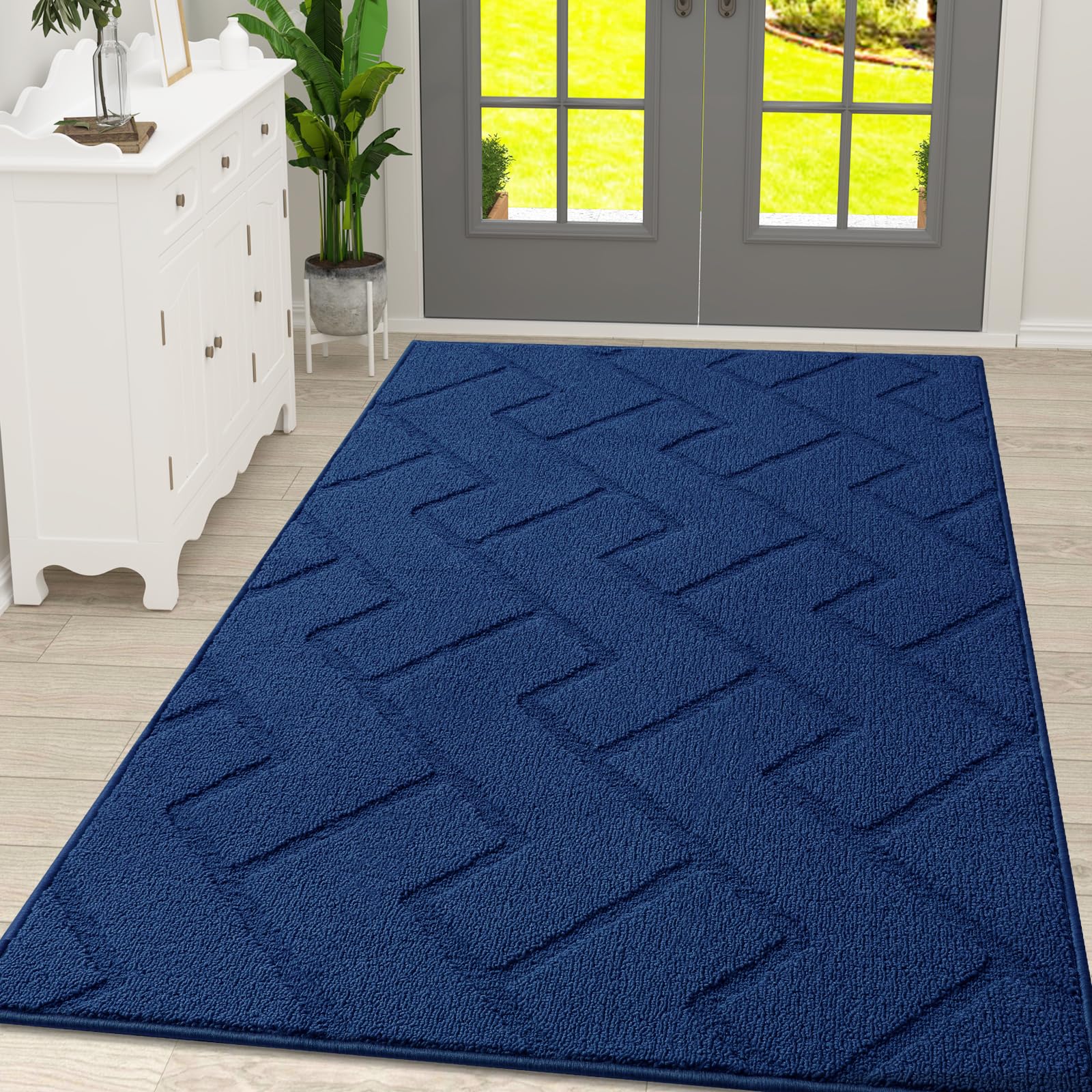 Olanly Indoor Door Mat, 71X47, Dirt Resistant And Absorbent, Sturdy Non-Slip Rubber Backing, Easy To Clean, Washable Entry Mat,
