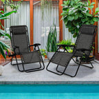Goplus Zero Gravity Chair, Adjustable Folding Reclining Lounge Chair With Pillow And Cup Holder, Patio Lawn Recliner For Outdoor Indoor Pool Camp Yard (Grey, Set Of 2)