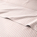 Split King Size 5 Piece Bedding Sheet Set - Breathable & Cooling - Hotel Luxury Bed Sheets Set - Easy Fit - Soft, Wrinkle Free & Comfy Blush Stripes Oeko-Tex Bedding Sheets - Deep Pockets 5 Piece Set