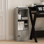 Furinno Luder Shelf Bookcase with 1 Door Storage Cabinet, French Oak