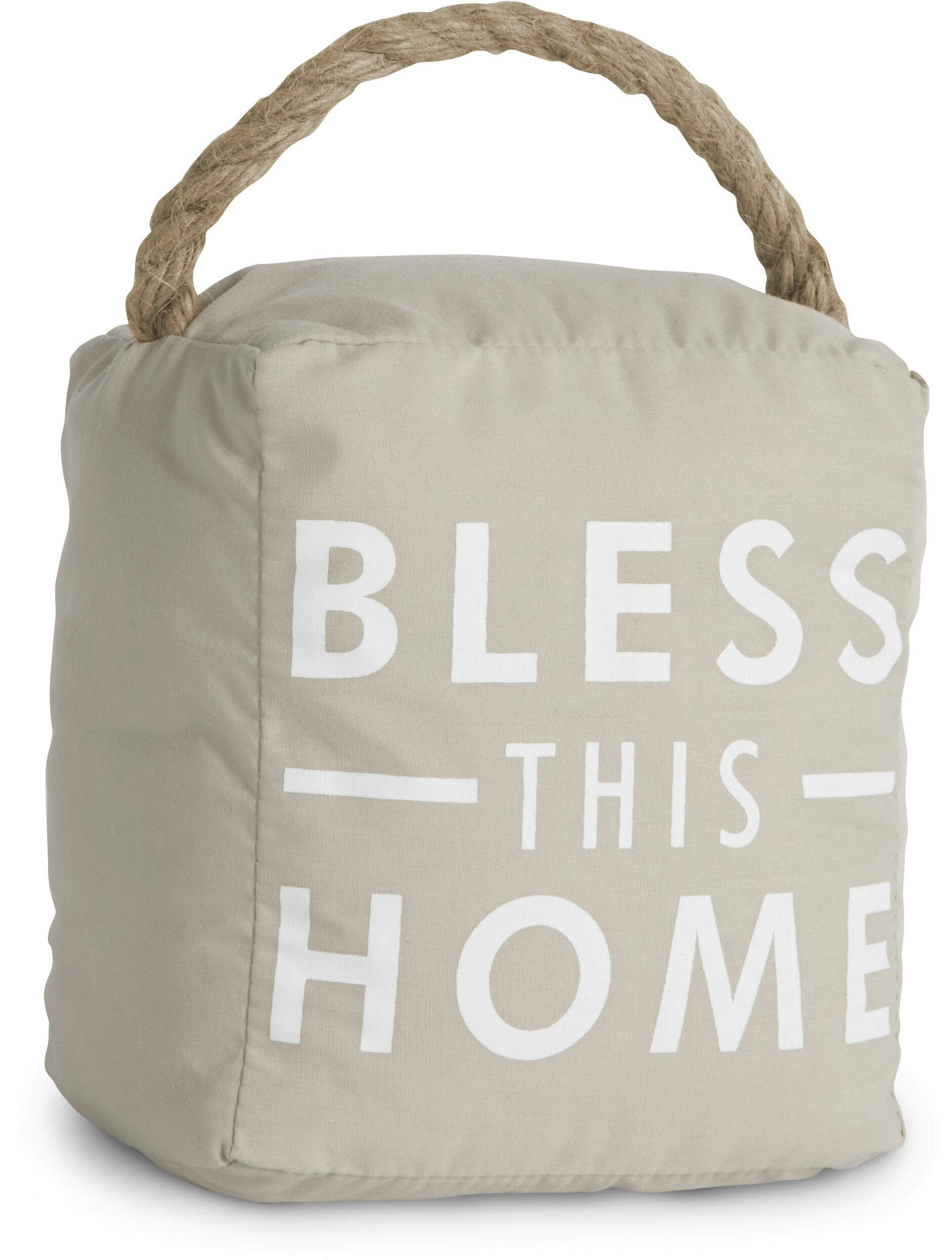 Pavilion Gift Company 72151 Bless This Home Door Stopper, 5 By 6-Inch , Gray,Tan/Beige/ White