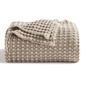 Bedsure Cooling Cotton Waffle King Size Blanket - Lightweight Breathable Summer Blanket Of Rayon Derived From Bamboo For Hot Sle