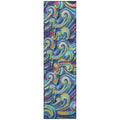 Addison Rugs Surfside Asr44 Ocean 2'3" X 7'6" Indoor Outdoor Runner Rug, Easy Clean, Machine Washable, Non Shedding, Bedroom, Living Room, Dining Room, Kitchen, Patio Rug
