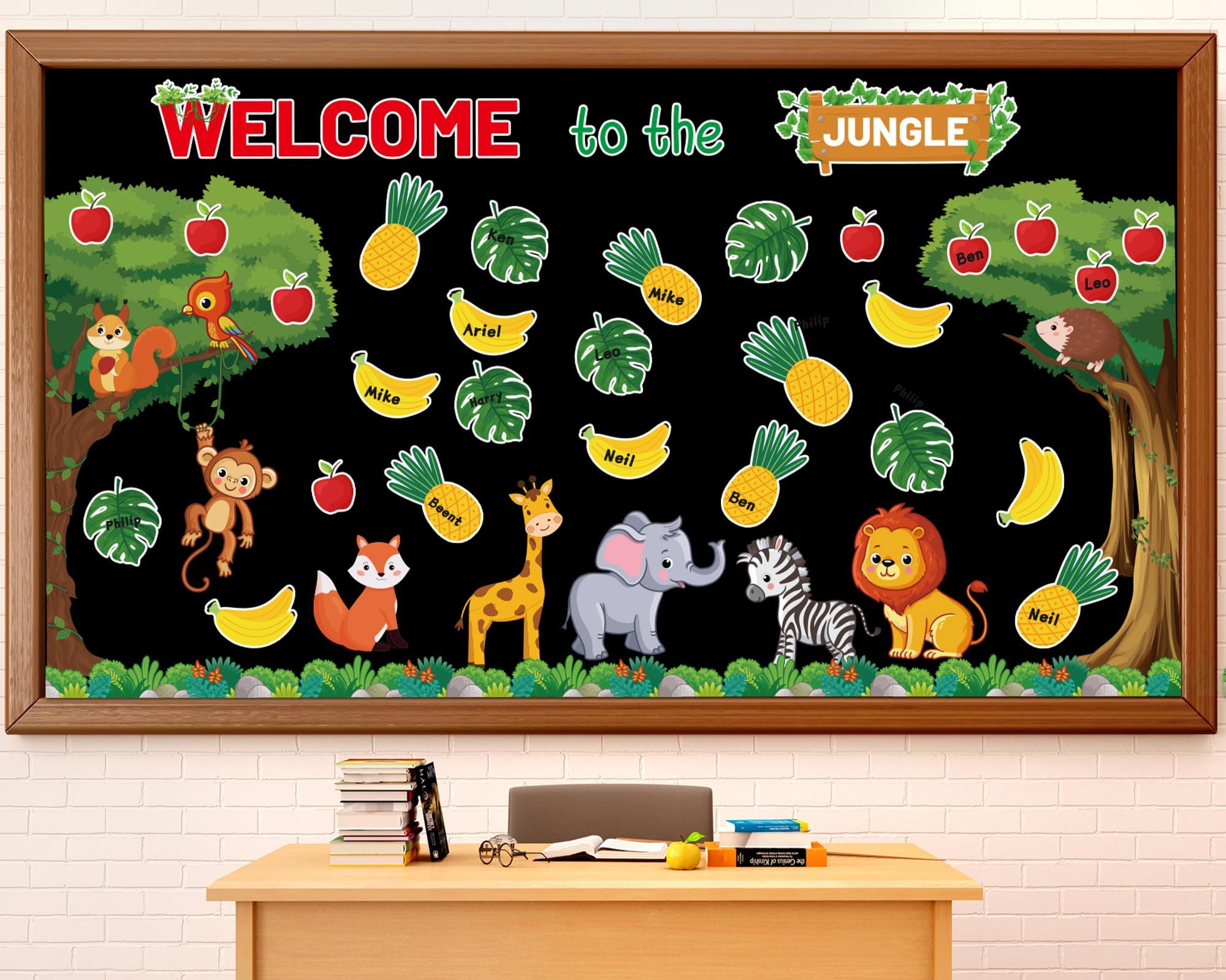 Zoiiwa Welcome To The Jungle Bulletin Board Set Jungle Animals Classroom Decorations Jungle Animal Cutouts Animal Bulletin Board