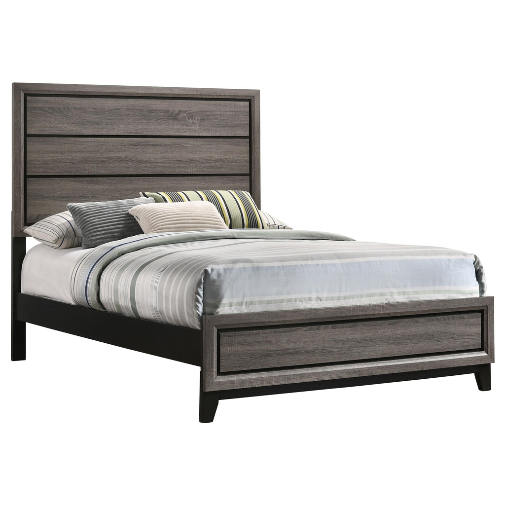 Coaster Home Furnishings Watson Transitional Wood Full Size Panel Bed Frame 57-inch Headboard Grey Oak 212421F