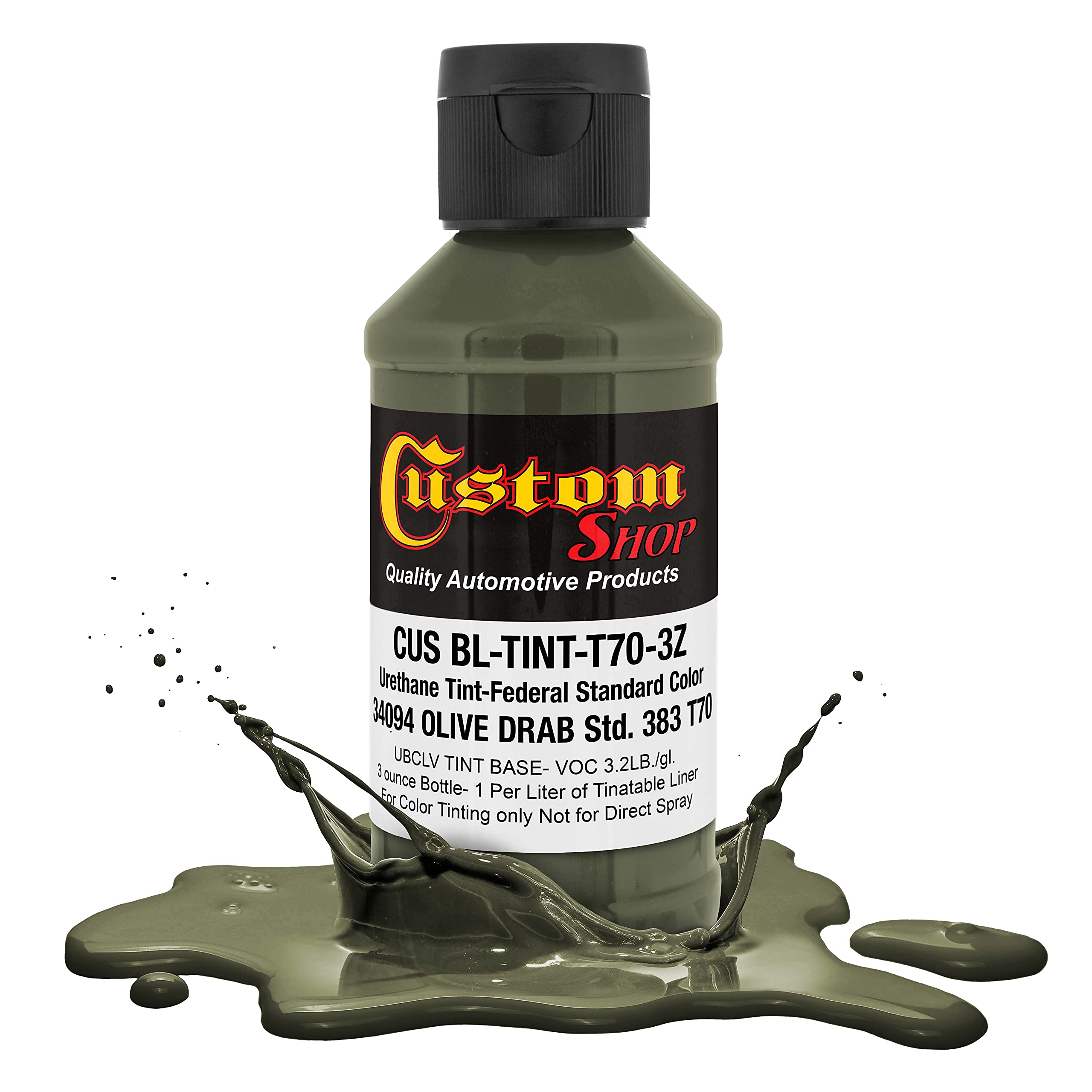 Custom Coat Camouflage Series 3 Ounce (Olive Drab Federal Standard Color #34094) Urethane Tint Concentrate For Tinting Truck Bed