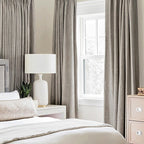 Miulee 100% Blackout Linen Textured Curtains For Bedroom Solid Thermal Insulated Warm Taupe Grommet Room Darkening Curtains & Drapes Luxury Decor For Living Room Nursery 52 X 90 Inch (2 Panels)