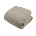 Knit Cozy Bed Blanket Plush Fuzzy Soft Blanket Queen Size Luxury Bed Blanket 90X90 Inches Taupe