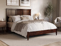Afi, Charlotte Queen Solid Wood Low Profile Platform Bed, Walnut