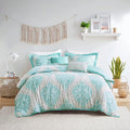 Intelligent Design Senna Comforter Set Twin/Twin Xl Size - Aqua Blue/Gray, Damask - 4 Piece Bed Sets - All Season Ultra Soft Mic